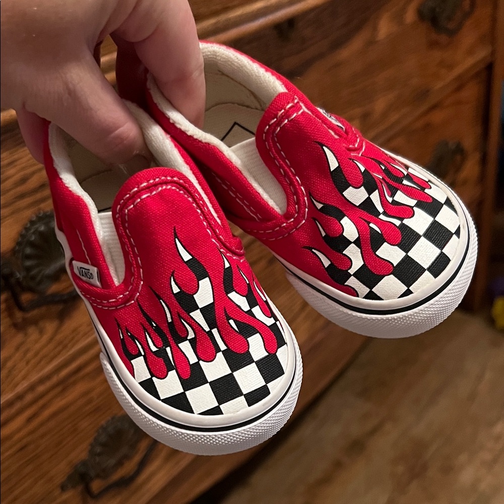 Vans Red Slip-On Sneakers